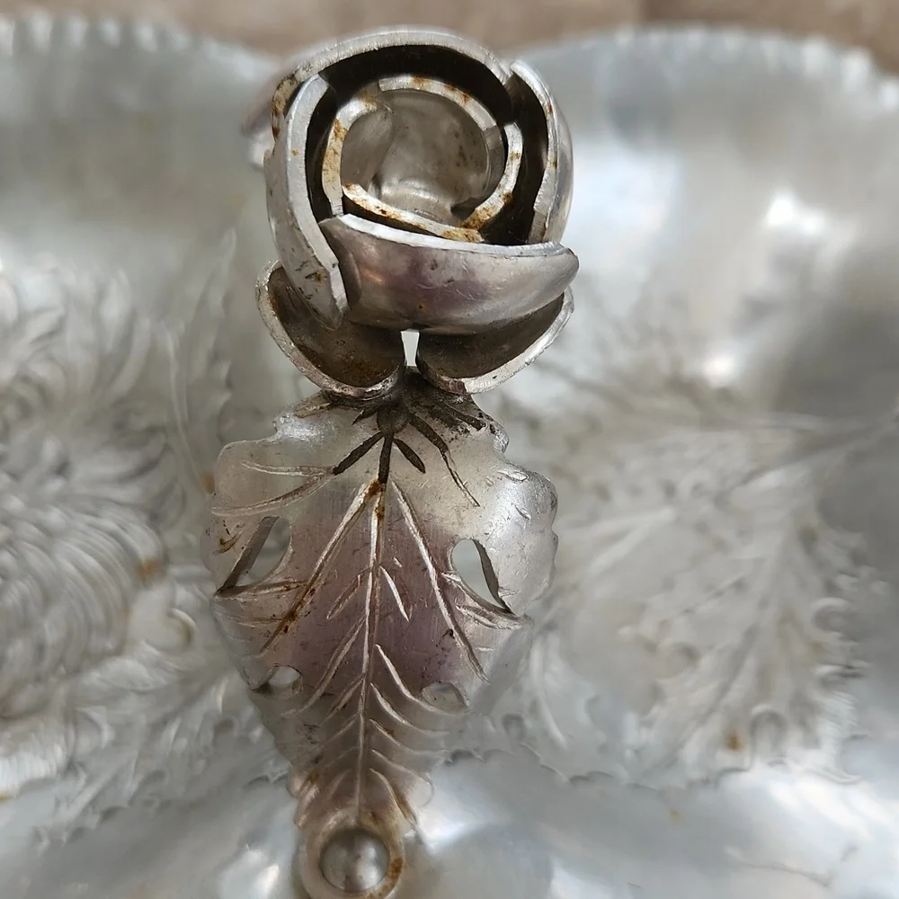 Vintage Hammed Aluminum Candy Dish